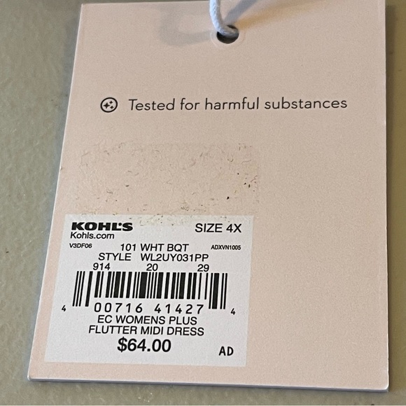 NWT LC Lauren Conrad Flutter Sleeve Ruffled Midi Dress - Picture 9 of 14